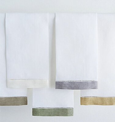 Sferra Filo Linen Tip Guest Towels