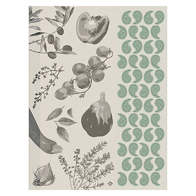 Le Jacquard Francais Soleil a Table Green Cotton Tea Towel