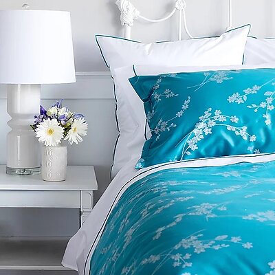 St Geneve Annette Teal Floral Bedding