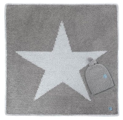 Kashwere Star Stone & Ice Blue Baby Blanket with Cap