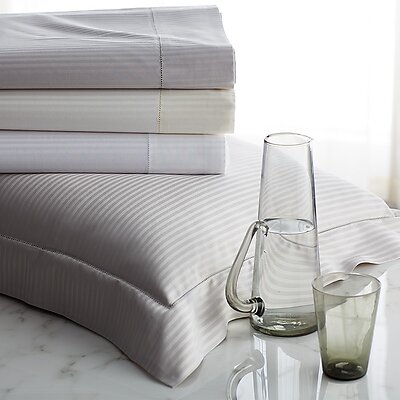 Italian Striped Sateen Sheets & Duvet Cover - Scandia Down Savoia