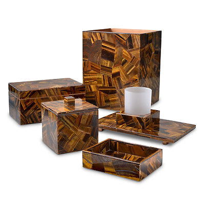 Mike + Ally Taj Random Tiger Eye Stone Bath Furnishings