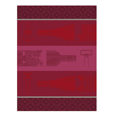 Le Jacquard Francais Vin en Bouteille Red Cotton Tea Towel