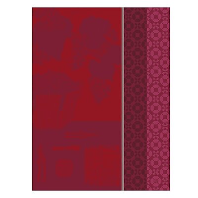 Le Jacquard Francais Vin en Grappe Red Cotton Tea Towel