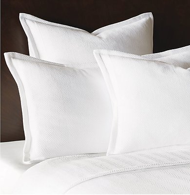 White Cotton Matelasse Bedding - Barclay Butera Wilke