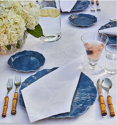 Sferra Itria White Cotton Table Linens