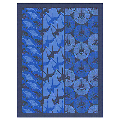 Le Jacquard Francais Yukata Blue Cotton Tea Towel