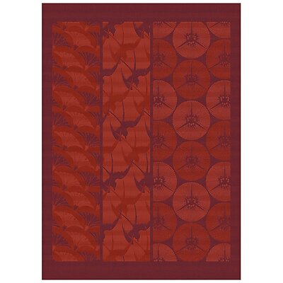 Le Jacquard Francais Yukata Red Cotton Tea Towel