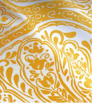 Yellow White Damask Sheets Bedding De Medici Adelle J Brulee