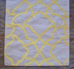 Embroidered Golden Yellow & Linen Table Runner