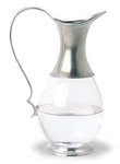 Glass & Pewter Pitcher. Match Pewter item A595.0