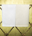White & Ecru Italian Linen Guest Towels - Sferra Classico