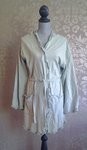 Bella Notte French Terry Celadon Green Ruffled Cotton Robe