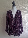 Bella Notte New Primrose Amethyst Purple Floral Velvet Jacket
