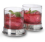 Crystal & Pewter Rocks Drink Glass. Match Pewter item 1196.0