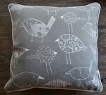 Cute Grey and White Bird Pillow