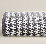 Houndstooth Pattern Throw Blanket - Kashwere Slate Grey and White