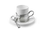 Match Pewter Espresso Cup w/ Ceramic Saucer