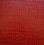 Paprika Red Alligator Pattern Faux Leather Square Placemats