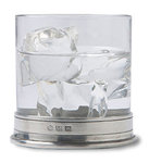 Crystal & Pewter Double Old Fashioned Drink Glass. Match Pewter item 1195.0