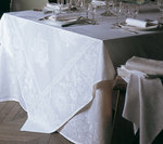 White & Ecru Le Jacquard Francais Neva Tablecloth