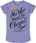 Lavender Purple Cotton Sleep Shirts. She who must be obeyed