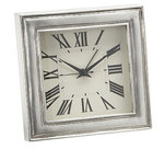 Match Italian Pewter Square Alarm Clock