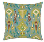 Turquoise & Green Southwest Square Accent Pillow